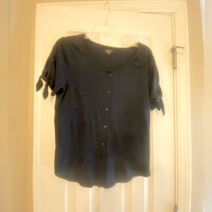 Loft outlet navy top with ties